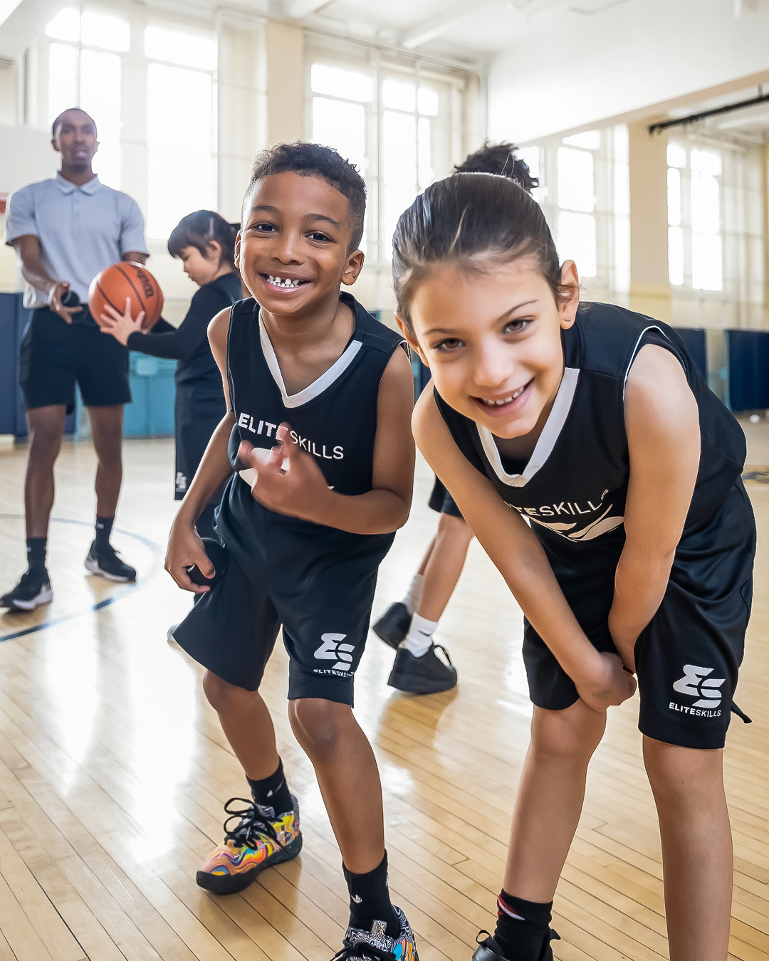 Young players on the court